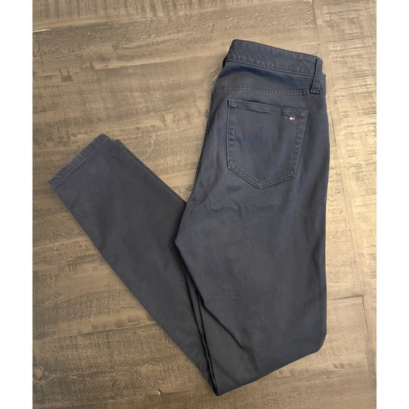 Tommy Hilfiger Moto Legging Navy Blue Pants - Sz 8 - Picture 2 of 13